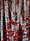 Maya Eventov Midnight Birch painting